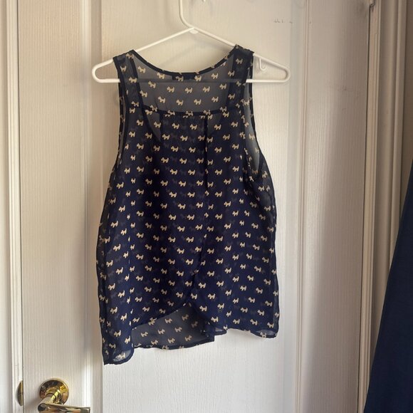 dog print sheer tank top - Picture 4 of 6